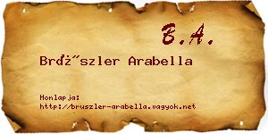 Brüszler Arabella névjegykártya